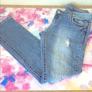 Maurices Distressed Bootcut Jeans